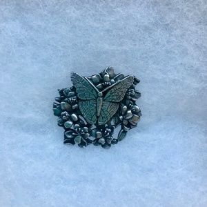 Vintage Birds & Blooms 1998 Limited Edition Silver Brooch